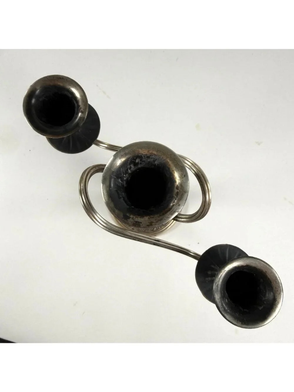 Vintage Wm Rogers Silverplate Triple Star Eagle Candle Holder 10